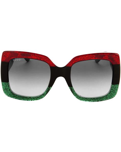 gucci eyewear oversized glitter sunglasses|unisex Gucci sunglasses.